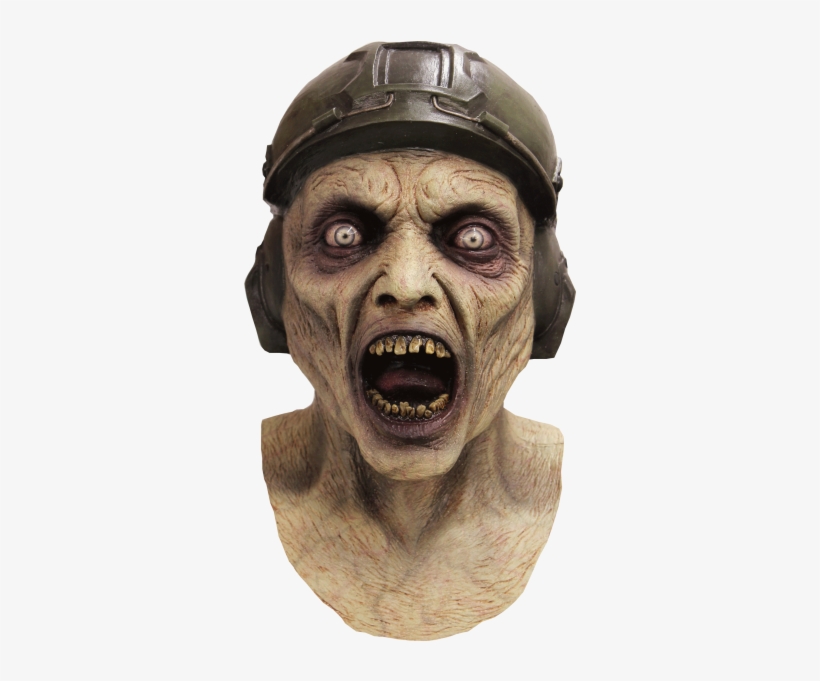 Creepy Zombie Pilot Mask Wwi Aviation Full Latex Adult - Zombie Head Open Mouth, transparent png download