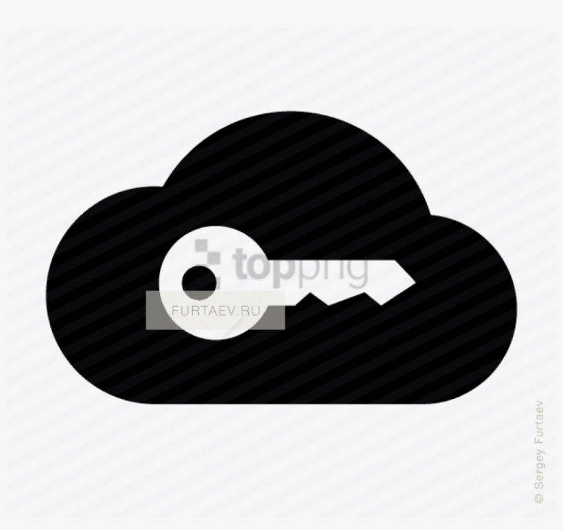 Free Png Vector Icon Of Key Over Cloud - Label, transparent png download