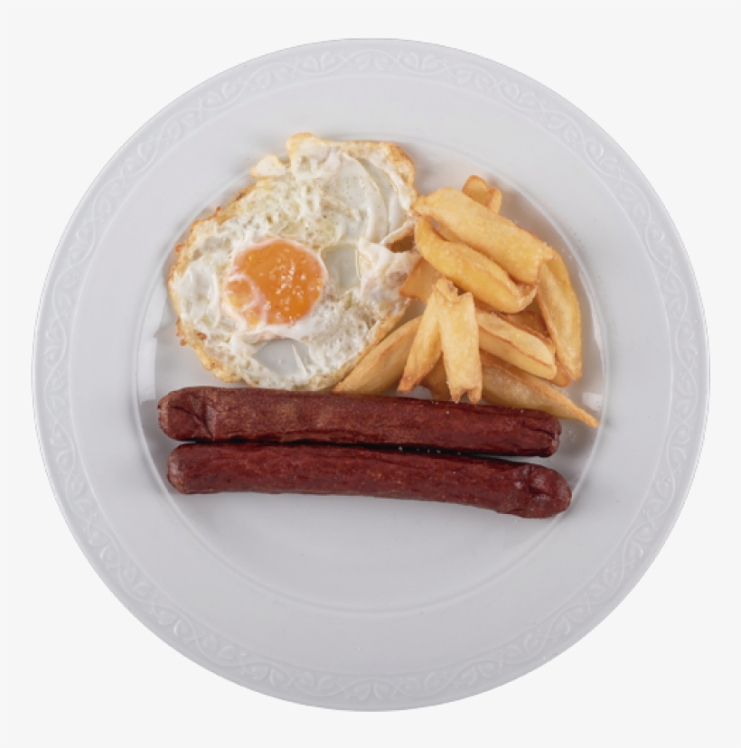 Salchicha Huevos Y Papas Fritas - Breakfast Sausage, transparent png download