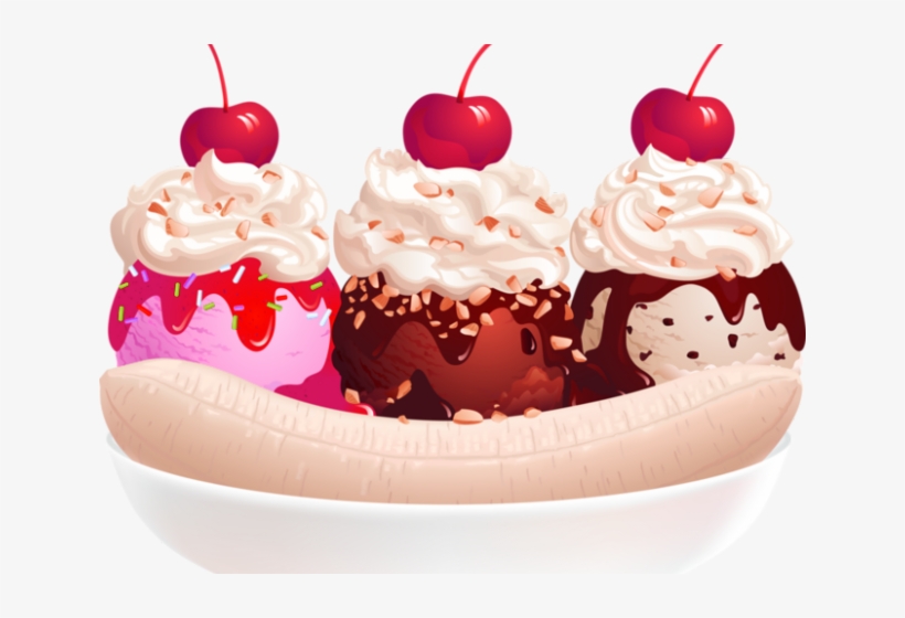 Banana Split Clipart All American - Free Banana Split Clipart, transparent png download