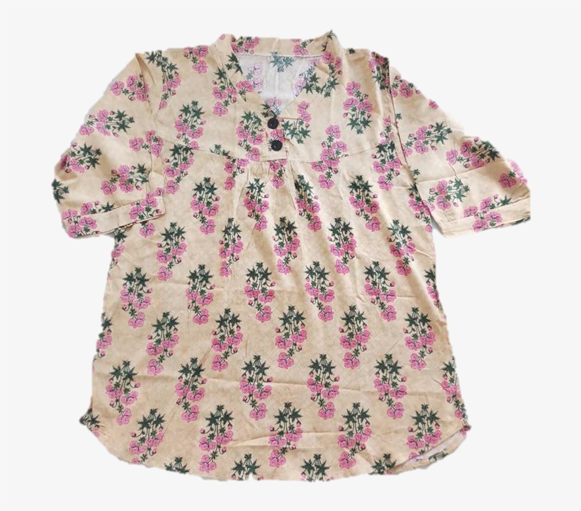 Half Sleeve Floral Print Women's Multicolor Summer - Blouse, transparent png download