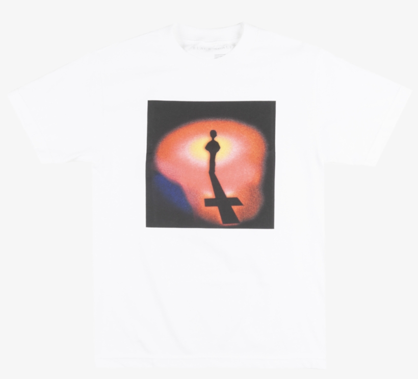 Black Scale Shadow Cross T-shirt Mens Streetwear Occult - Cross, transparent png download