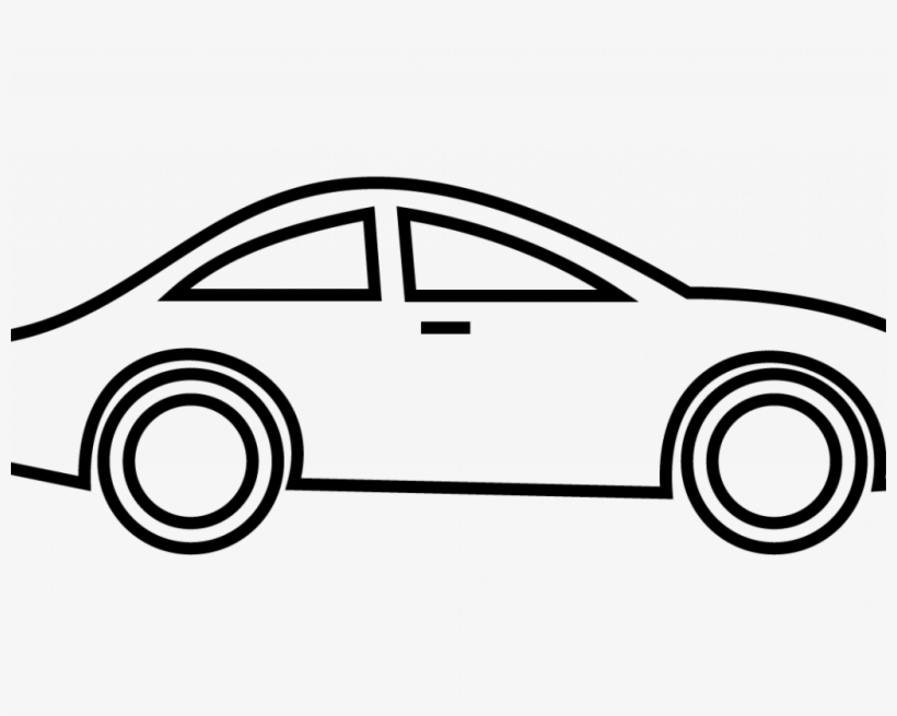 Download Car Clipart Black And White - White Car Clipart Png, transparent png download