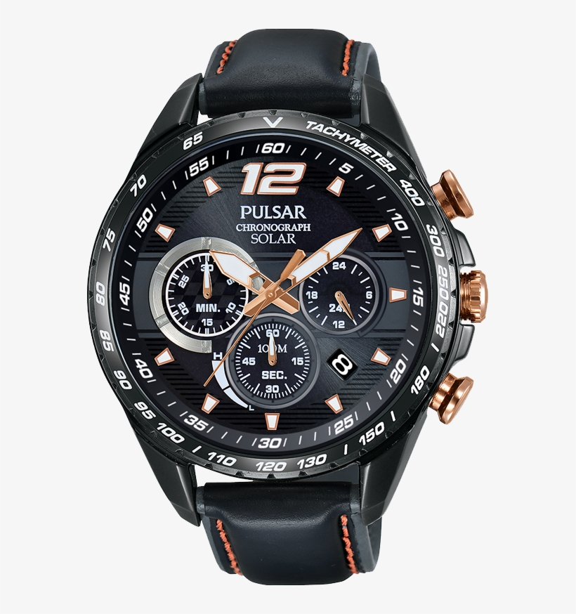 Pulsar Pz5025x Solar Chronograph Black Ip Case Rose - Pulsar Pz5023, transparent png download