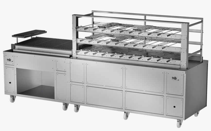 Combination Charcoal Rotisserie Grill - Charcoal Grilled Chicken Machine For Restaurant, transparent png download