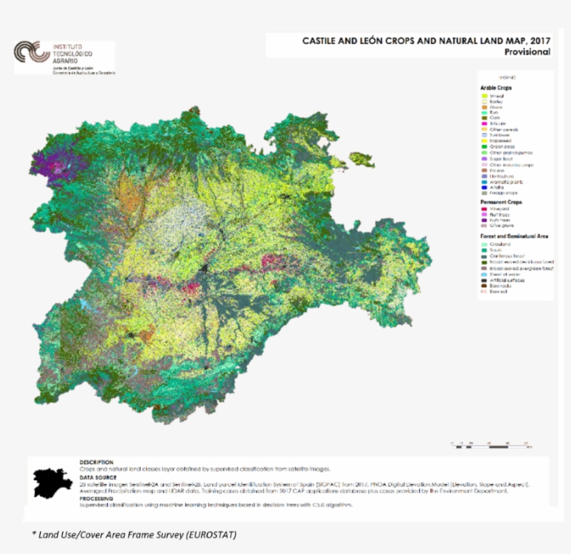 Detailed Crop Maps - Castilla Y Leon, transparent png download