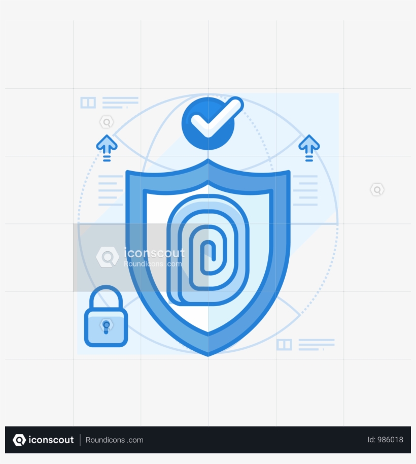 Fingerprint Illustration - Emblem, transparent png download