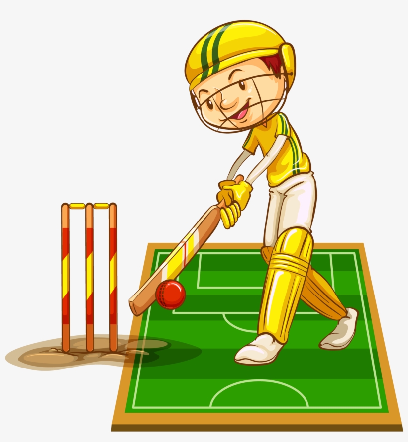 Cricket Bat Cricket Nets Stock Photography - Cricketer Character, transparent png download