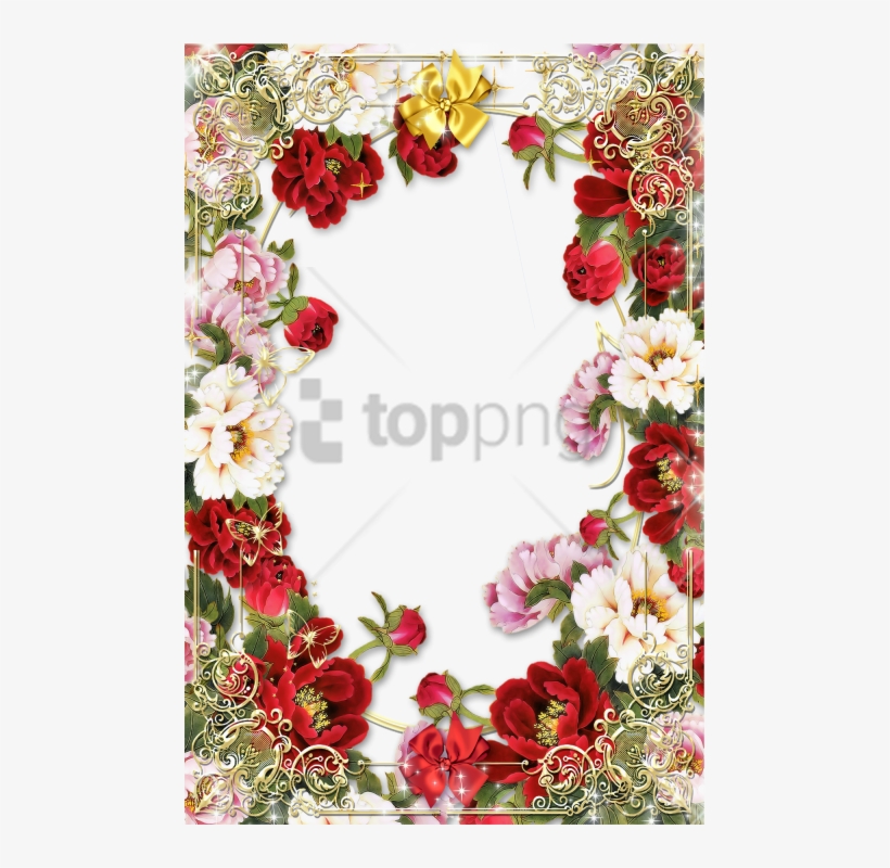 Free Png Transparent Flowers Border Png Image With - Rose Flower Border Designs, transparent png download