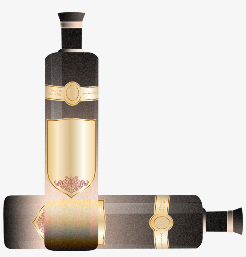 Wine Bottle Champagne Red Png And Psd - Wine Bottle, transparent png download