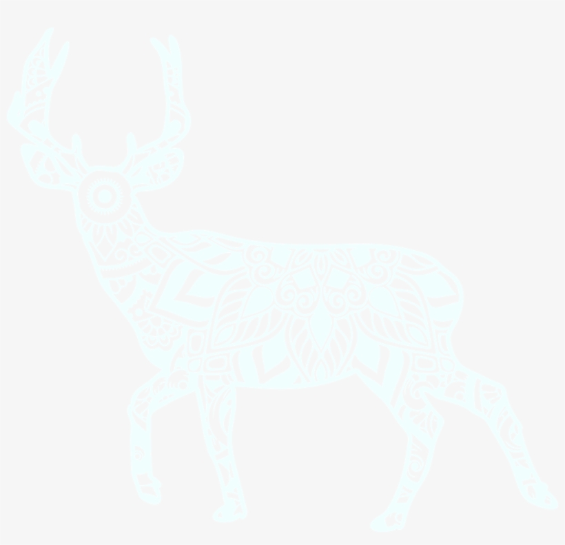 #deer #geometric #silhouette #ftestickers - Reindeer, transparent png download