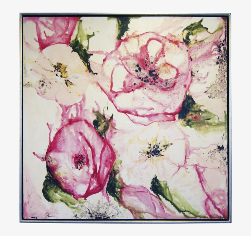 Flowat Cuadro Con Técnica Acuarela - Garden Roses, transparent png download