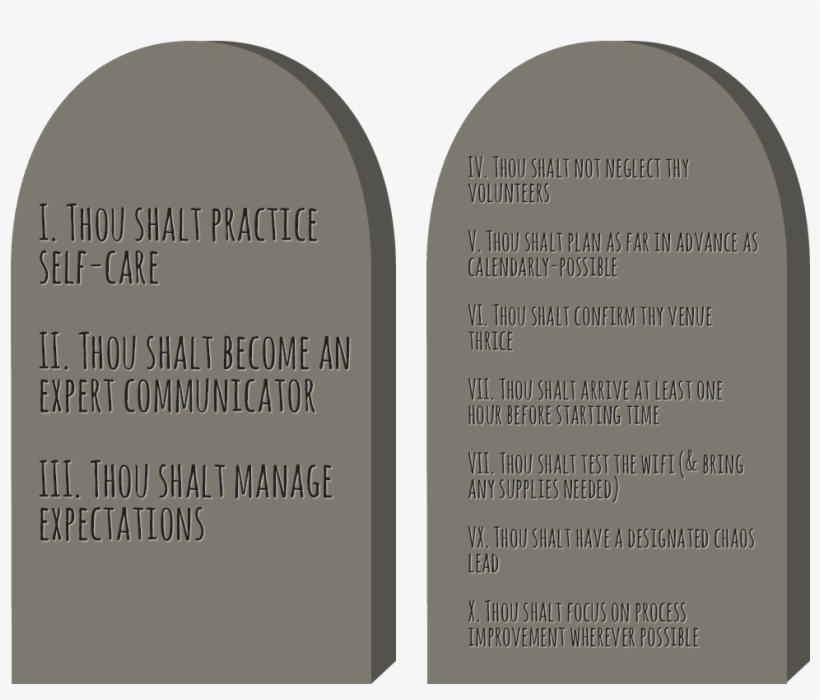 These “10 Commandments” Are From Lessons Learned The - Headstone, transparent png download
