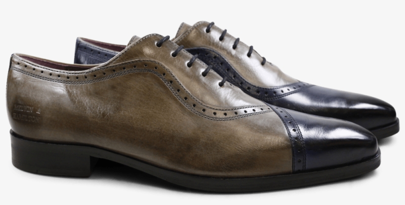 Oxford Shoes Lance 16 Navy Smoke Morning Grey - Leather, transparent png download