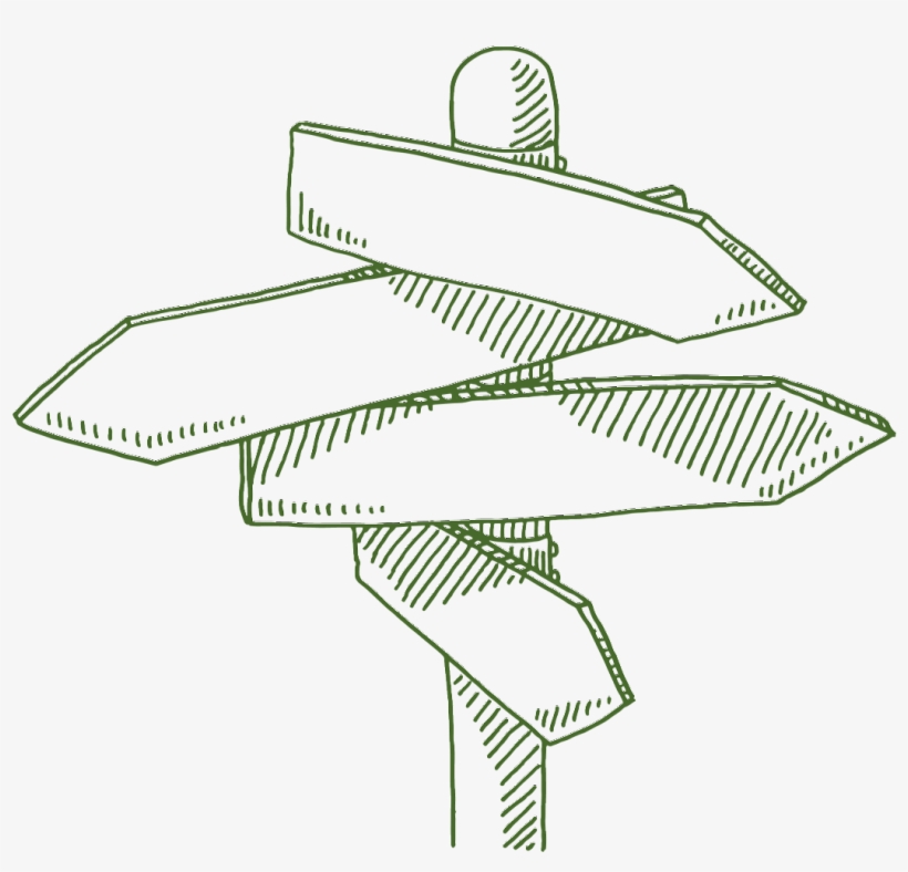 First European Ms Treatment Guideline - Direction Signs Drawing, transparent png download