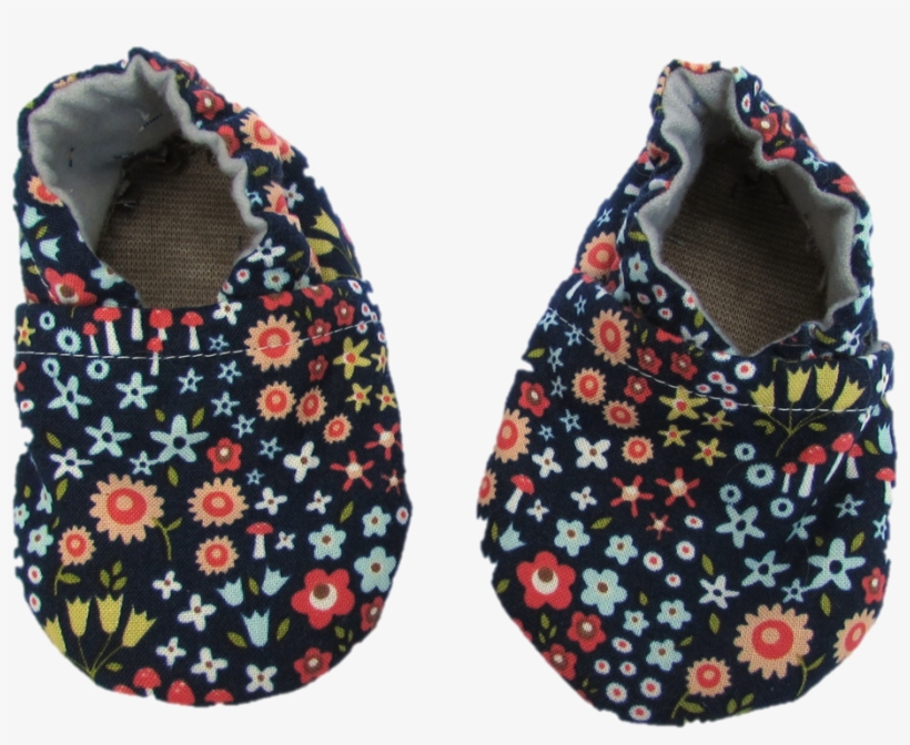 Blue Floral Baby Shoes - Ballet Flat, transparent png download