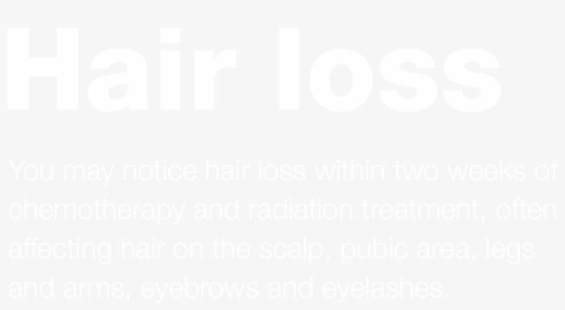 You May Notice Hair Loss Within 2 Weeks Of Chemotherapy - Parallel, transparent png download