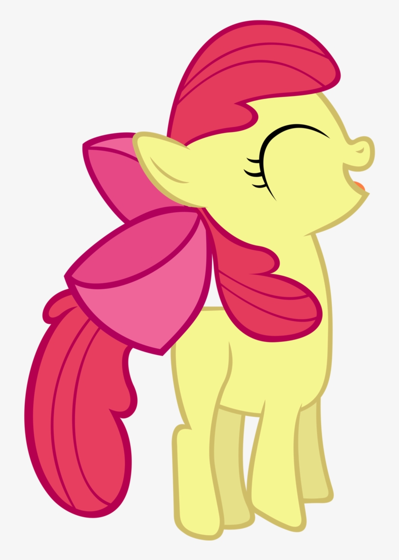 Apple Bloom, Happy, Jumping, Open Mouth, Safe, Simple - Mlp Bloom Jumps, transparent png download