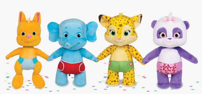 Word Party Group Plush Snuggle Babies Front 1300 - Stuffed Toy, transparent png download