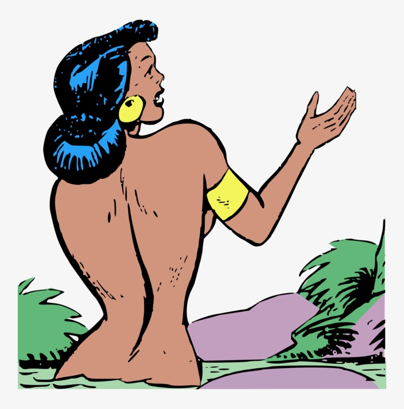 Bathing Cartoon Comics Computer Icons - People Bathing In River Clipart, transparent png download
