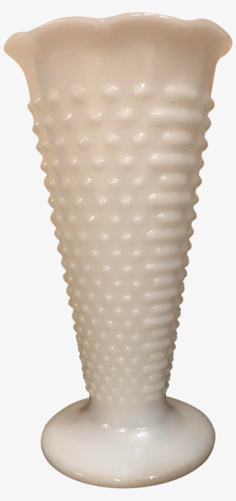 Vintage Mid Century Hobnail Milk Glass Vase On Chairish - Vase, transparent png download
