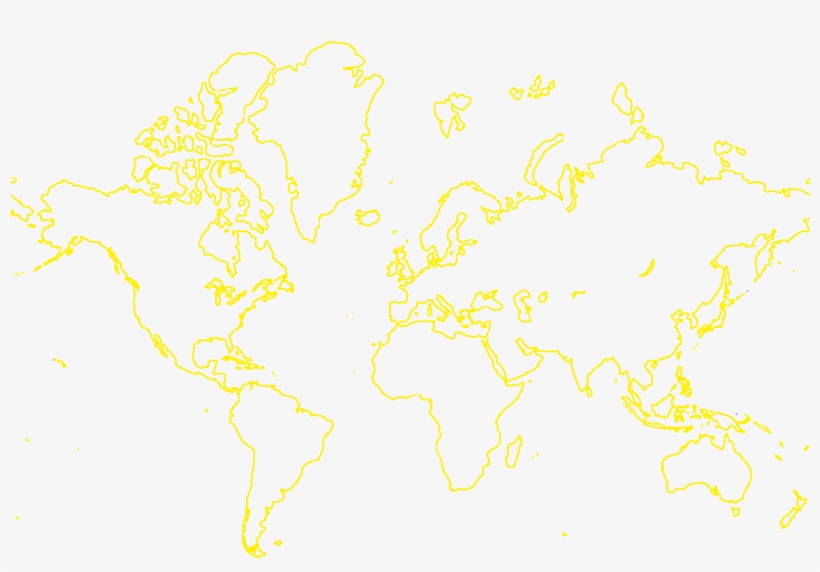 Bandcamp - World Map Outline, transparent png download