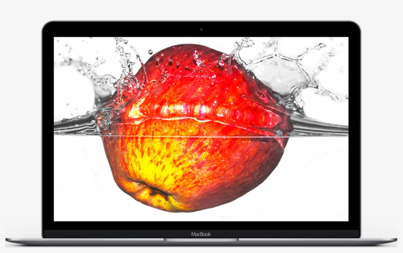Macbook - Manzanas Con Gotas De Agua, transparent png download