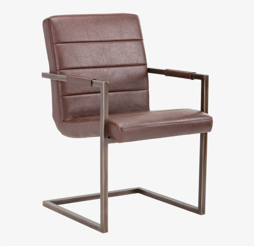 Details - Eetkamerstoel Industrieel Leer Zwart, transparent png download