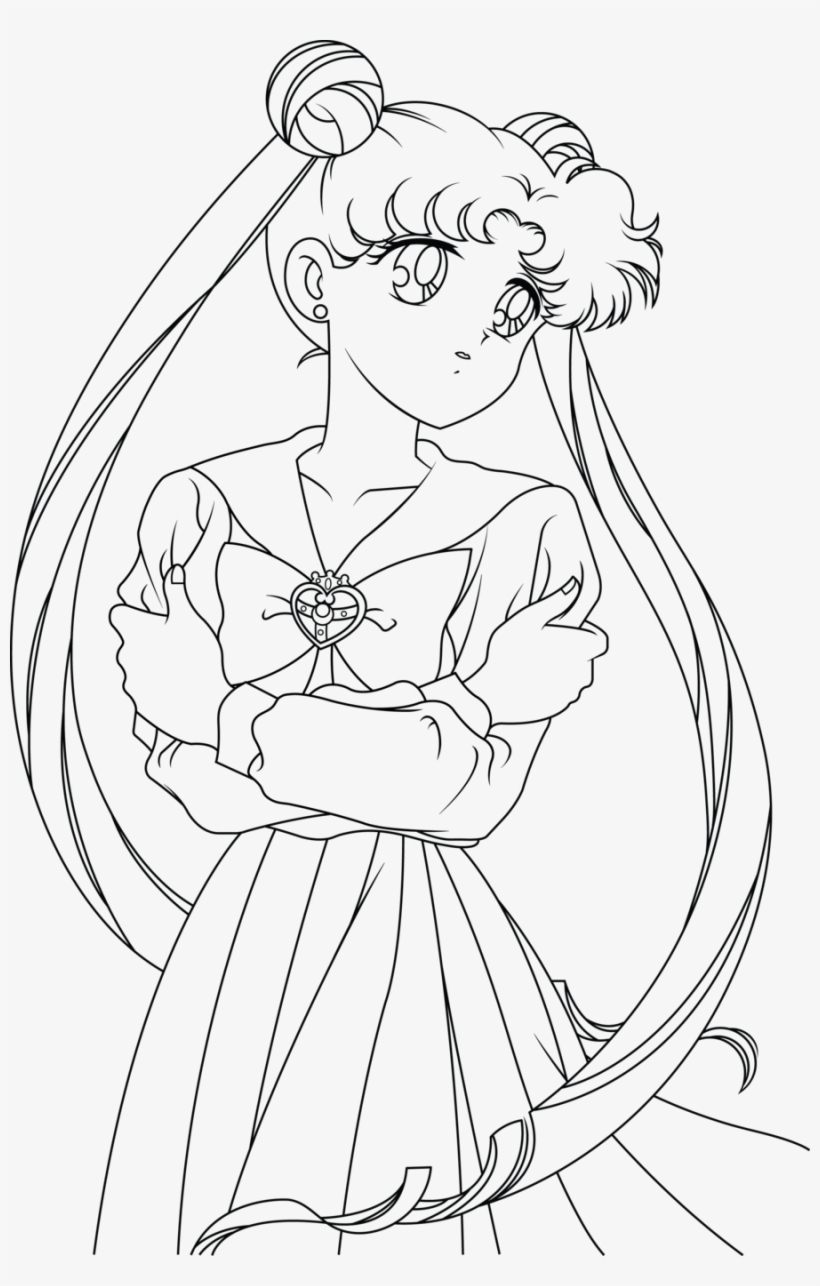 Sailor Moon Line Art By Sayurixsama - Sailor Moon, transparent png download