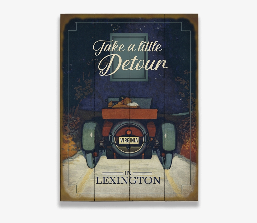 View Zoom Take A Little Detour Vintage Sign - Poster, transparent png download