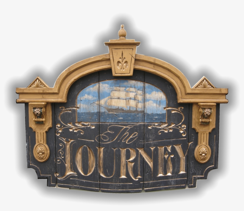 00 Vintage Sign With Tall Ship Vintage Sign Carved - Victorian Wooden Sign, transparent png download