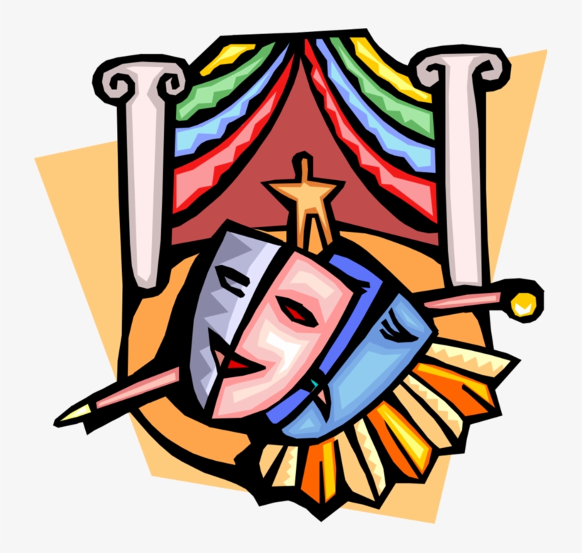 Vector Illustration Of Theatre Or Theater Theatrical - Theater Guild, transparent png download