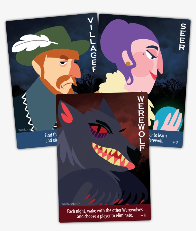 Ultimate Werewolf Alternate Art Packs - Werewolf Game Illustration Pack, transparent png download