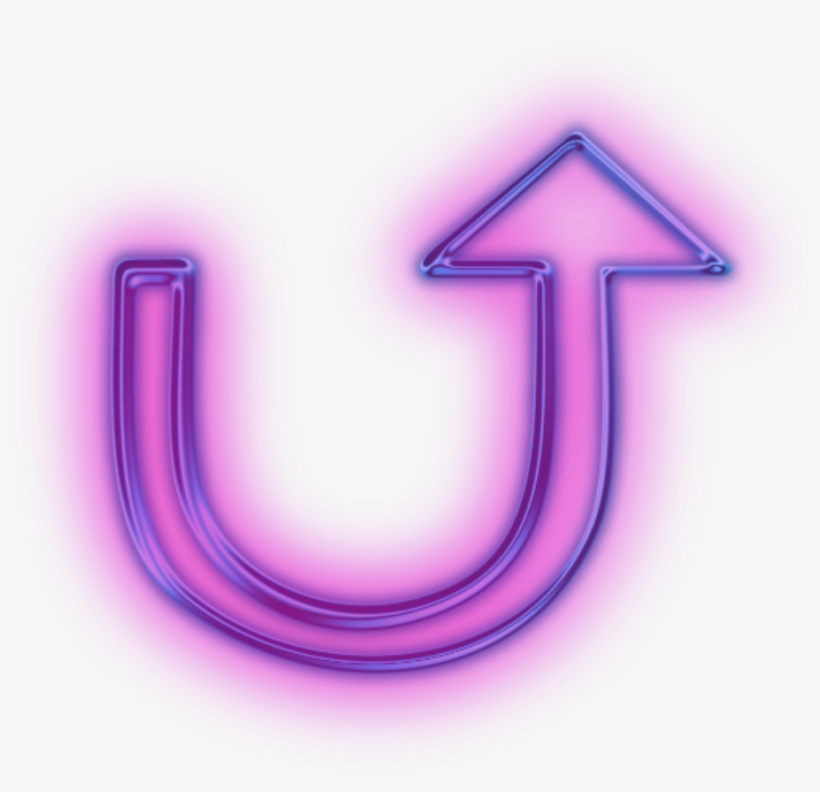 #mq #arrow #purple #neon #glow, transparent png download