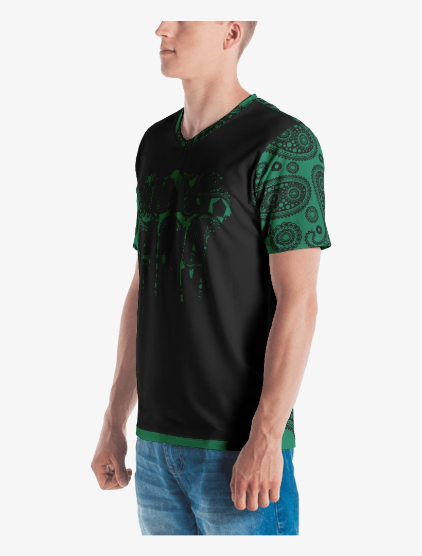 Og Money Green Flag Unisex Bandana Vneck Tee - T-shirt, transparent png download