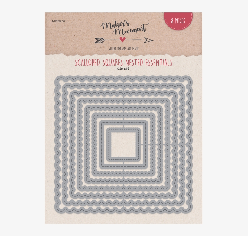 Scalloped Squares Full Sizes Nested Essentials Die - Shelf Life Of Technology, transparent png download