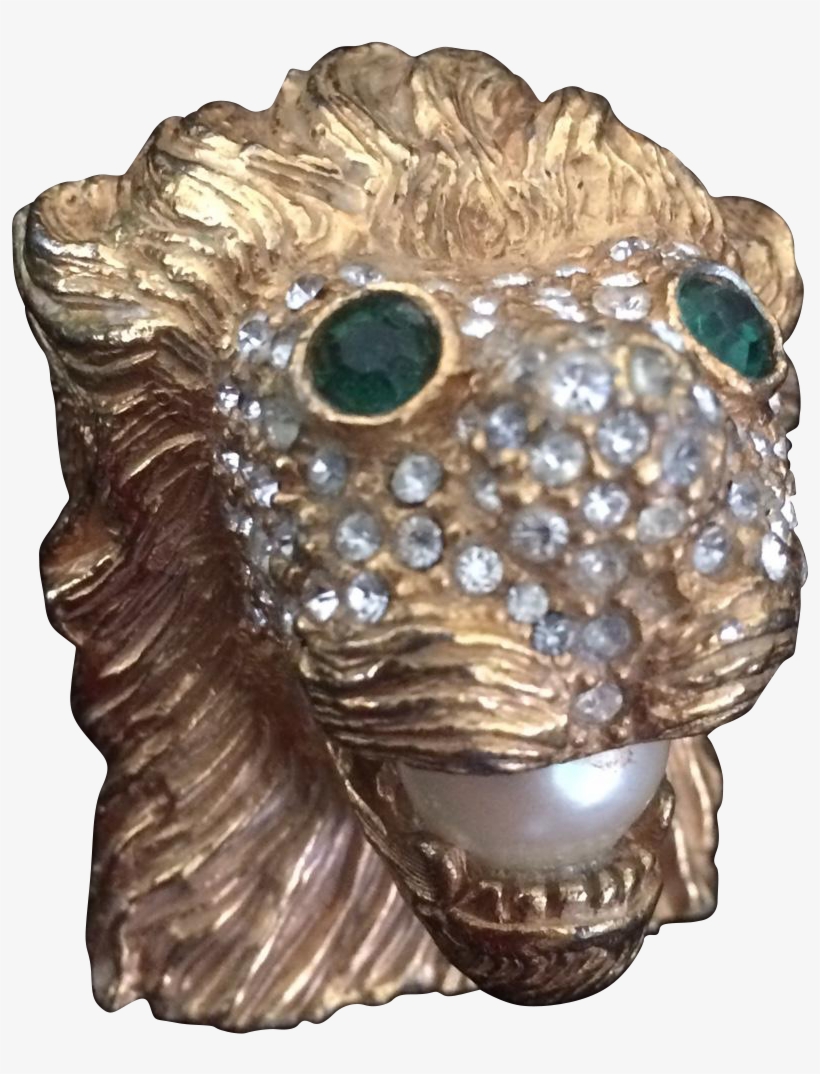 Kjl Lion Head Brooch Animal Jewelry, Kenneth Jay Lane, - Owl, transparent png download