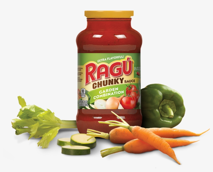 Garden Combination Sauce - Ragu Pasta Sauce, transparent png download