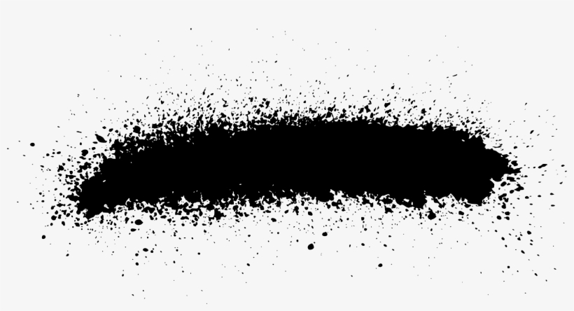 26 Grunge Spray Paint Stroke Banner - Monochrome, transparent png download