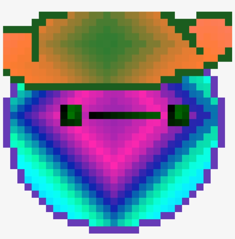 Blank Face With A Hat - Pixel Art Deadpool Logo, transparent png download