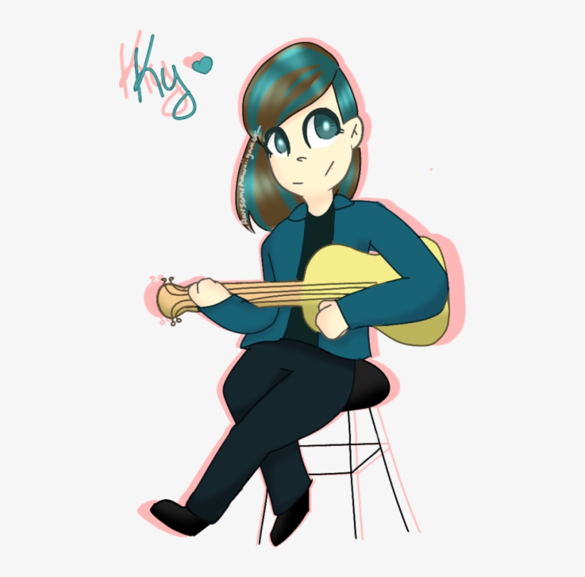 @katie The Noble Fangirl 's Character Ky From Her Story - Sitting, transparent png download