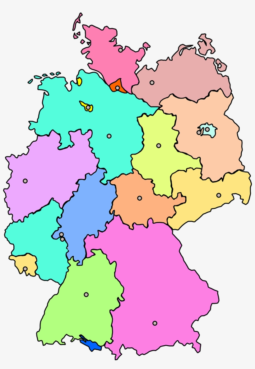 Florida Clipart State Individual - Map Germany, transparent png download