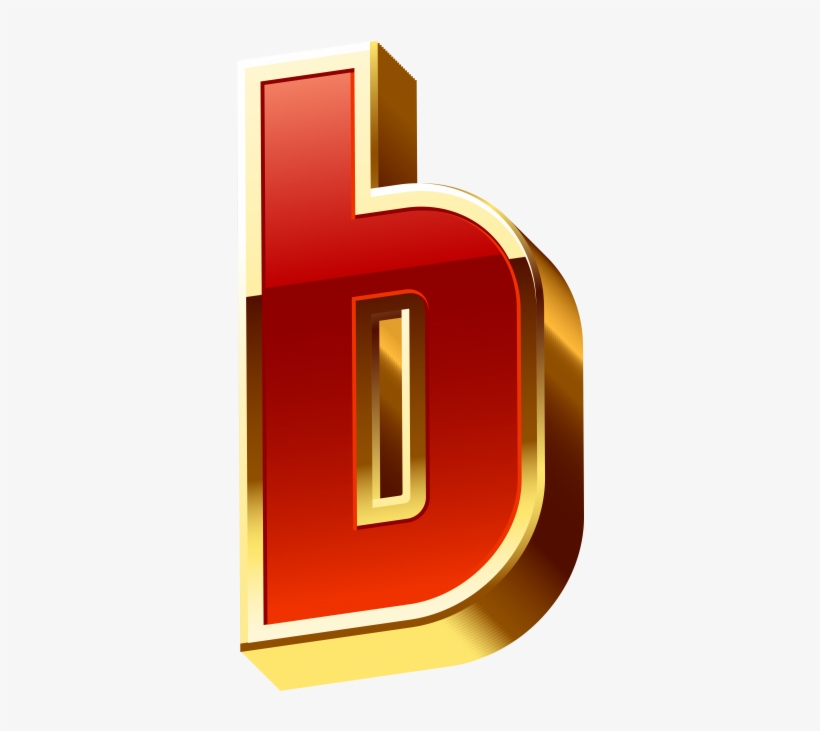 Golden B Letter - Sign, transparent png download