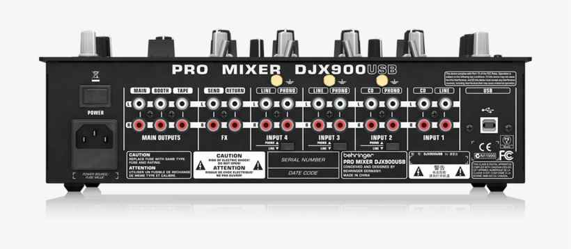 Behringer Pro Mixer Djx900usb 4 Channel Dj Mixer - Djx 900 Usb Behringer, transparent png download
