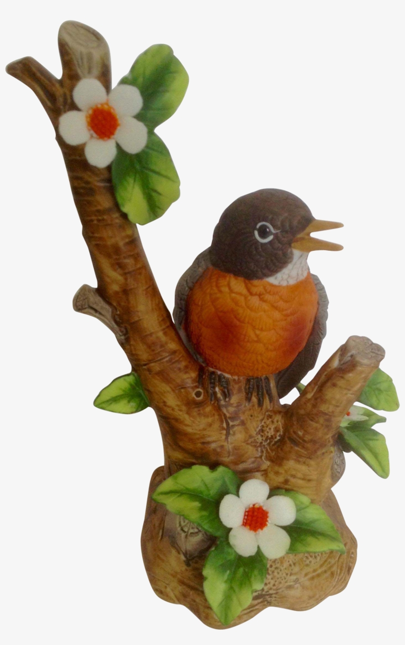 Danbury Mint 'the 12 Songbirds' Collection Red Breasted - Bird Figurine Transparent, transparent png download