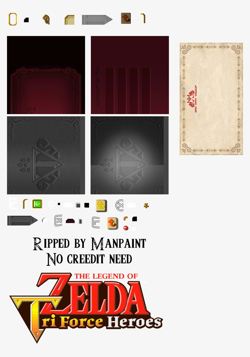 Click For Full Sized Image Title Screen Elements - Legend Of Zelda: Tri Force Heroes, transparent png download