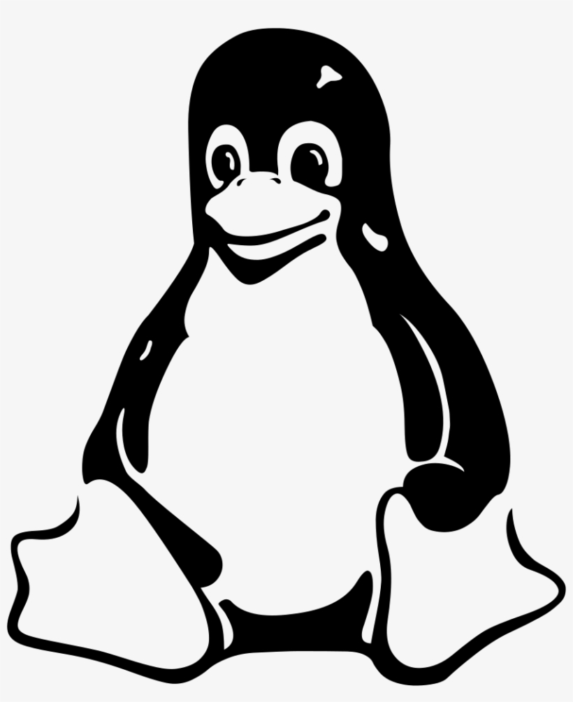 Linux Penguin Comments - Linux Logo White Png, transparent png download