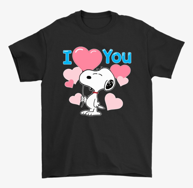 I Love You Heart Balloons Valentine Snoopy Shirts-snoopy - Miata T Shirt, transparent png download