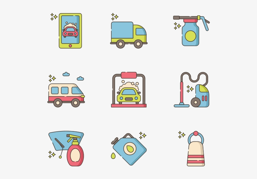 Car Wash - Flat Manufacturing Icon, transparent png download