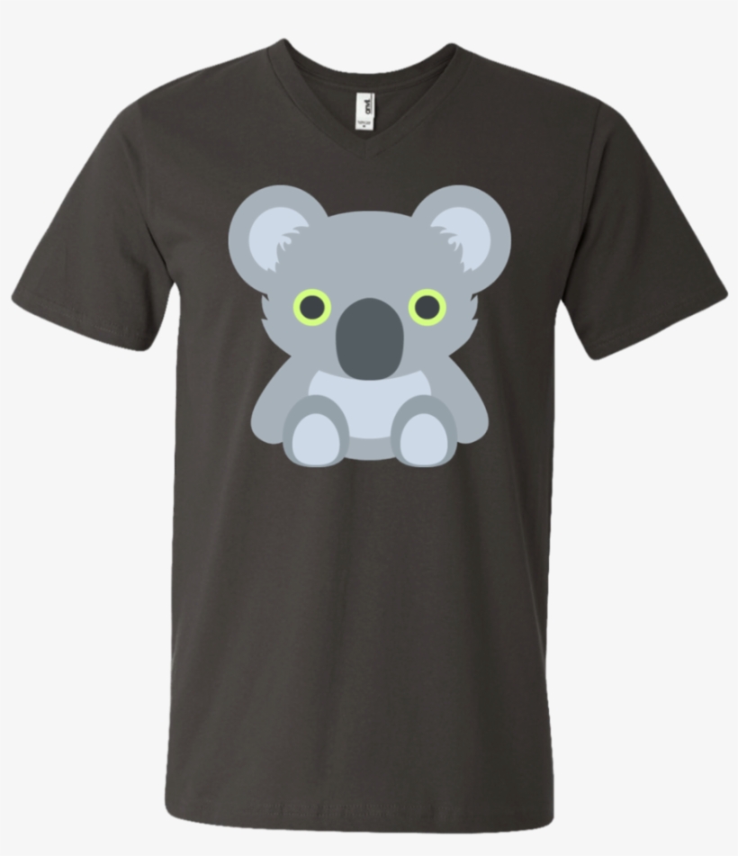 Koala Emoji Men's V Neck T Shirt - T-shirt, transparent png download